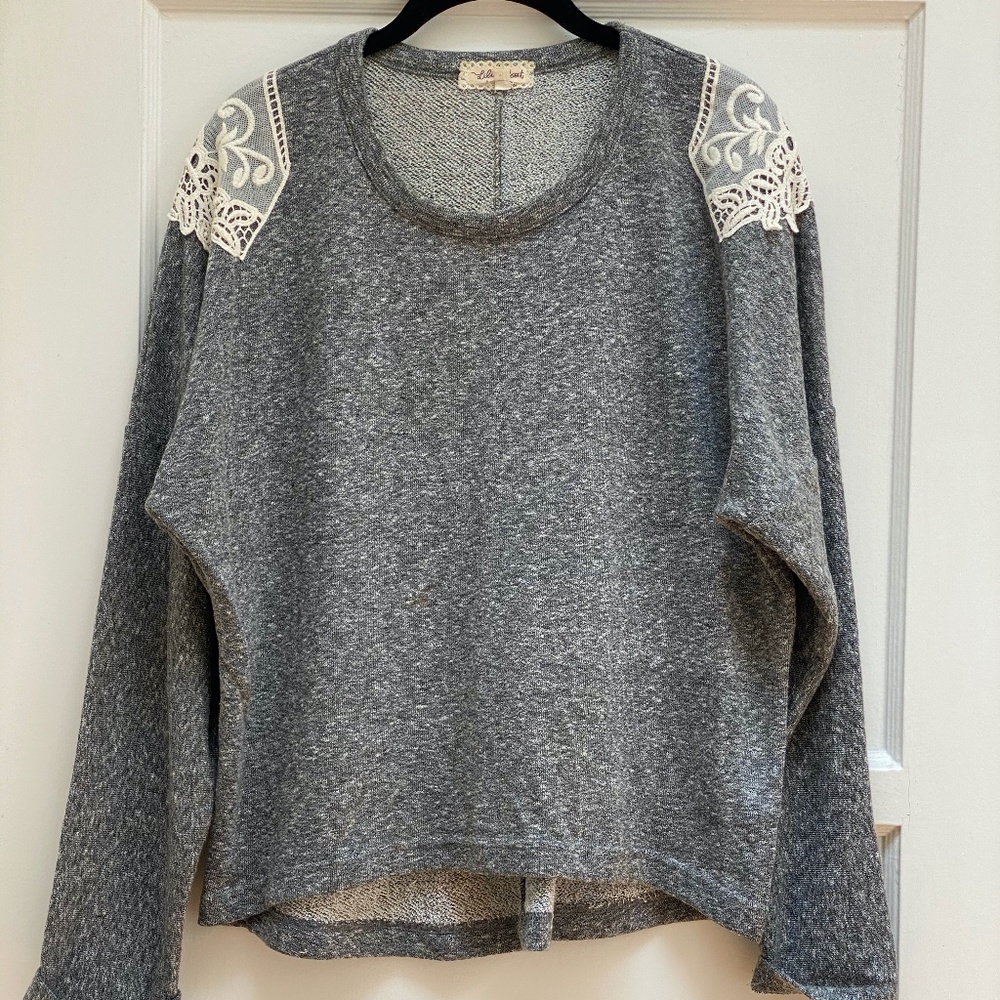 Anthropologie Lace Sweatshirt